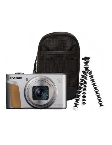 CANON Powershot SX740 HS Lite Edition Silver Travel Kit SR